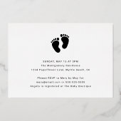 オベビーカスタムフォトベビーシャワー 箔招待状 (裏面)