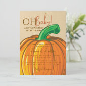 オベビーカボチャベビー秋親 – Beシャワー 招待状 (スタンド正面)