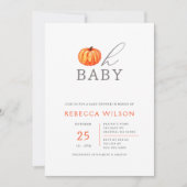 オベビーカボチャ男女兼用ベビーシャワー 招待状 (正面)
