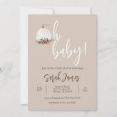 オベビーカボチャ赤ちゃんシャワー招待状 招待状 (正面)