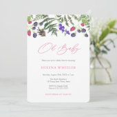 オベビーカントリーサイドウォークピクニックガールベビーシャワー 招待状 (スタンド正面)