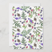 オベビーカントリーサイドウォークピクニックガールベビーシャワー 招待状 (裏面)