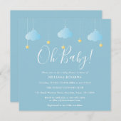 オベビーキラキラ赤ちゃんシャワー/散水 招待状 (正面/裏面)
