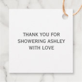 オベビーギフトラベル、ベビーシャワーラベル、クラフト フェイバータグ (裏面)