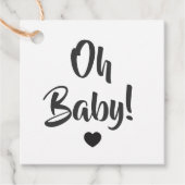 オベビーギフトラベル、ベビーシャワーラベル、クラフト フェイバータグ (正面)