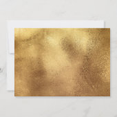 オベビーグモダンラム金ゴールドグリッターベビーシャワー 招待状 (裏面)