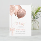 オベビーグリッターバルーン弓ベビーシャワー 招待状 (スタンド正面)