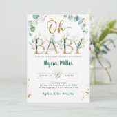 オベビーグリーナリーユーカリプタスベイビーシャワー 招待状 (スタンド正面)