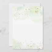 オベビーグリーナリーユーカリプタスベイビーシャワー 招待状 (裏面)