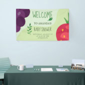 オベビーグリーンフルーツジュース赤ちゃんシャワー 横断幕 (トレードショー)