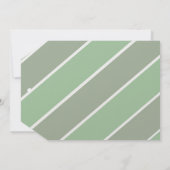 オベビーグリーンモダンベビお洒落ーシャワー 招待状 (裏面)