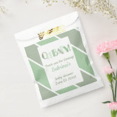 オベビーグリーンモダンベビーシャワーバッグ フェイバーバッグ (封をした状態)