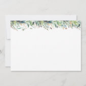 オベビーグリーンリーベビーシャワー男女兼用 招待状 (裏面)