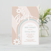 オベビーグルーヴィデイジーシャワー招待状 招待状 (スタンド正面)