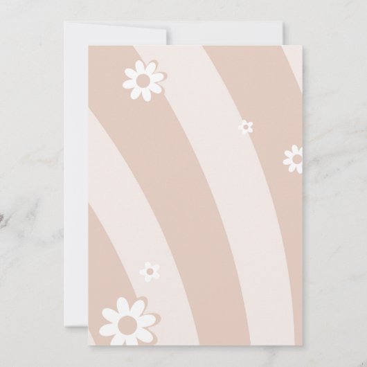 オベビーグルーヴィデイジーシャワー招待状 招待状 (裏面)