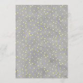 オベビーグレーと黄色の赤ちゃんシャワー希望カード アドバイスカード (裏面)