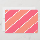 オベビーコーラルモダンタイポグラフィベビーシャワー 招待状 (裏面)