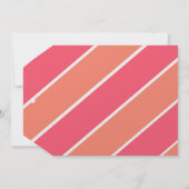 オベビーコーラルモダンタイポグラフィベビーシャワー 招待状 (裏面)