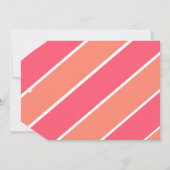 オベビーコーラルモダンタイポグラフィベビーシャワー 招待状 (裏面)