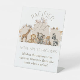 オベビーサファリアニマルズボホシャワーおしゃぶり狩り 台座サイン