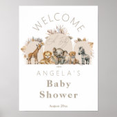 オベビーサファリアニマルズボホベイビーシャワーへようこそ ポスター (正面)
