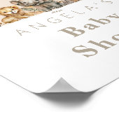 オベビーサファリアニマルズボホベイビーシャワーへようこそ ポスター (角)