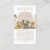 オベビーサファリアニマルズボホベイビーシャワーブックス エンクロージャーカード (正面)