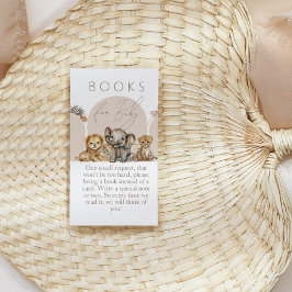 オベビーサファリアニマルズボホベイビーシャワーブックス エンクロージャーカード