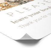 オベビーサファリアニマルズボホベイビーシャワーブック ポスター (角)