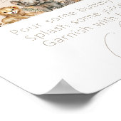 オベビーサファリアニマルズボホベビーシャワーバー ポスター (角)