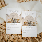 オベビーサファリボホシャワーアニマルクラッカーゲーム エンクロージャーカード