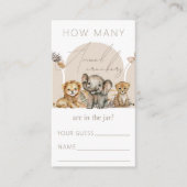 オベビーサファリボホシャワーアニマルクラッカーゲーム エンクロージャーカード (正面)