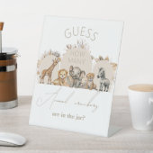 オベビーサファリボホシャワー動物クラッカーゲーム 台座サイン (インサイチュ)