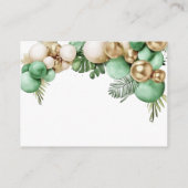 オベビーサファリ動物ジャングルグリーンベビーシャワー エンクロージャーカード (裏面)