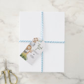 オベビーサファリ動物ベビーシャワーメッセージカード ギフトタグ (より糸付き)