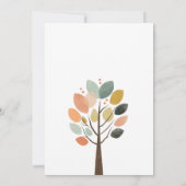 オベビーサファリ動物ベビーシャワー 招待状 (裏面)