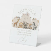 オベビーサファリ動物ボホベイビーシャワーバーポスター 台座サイン (正面)