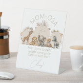 オベビーサファリ動物ボホベイビーシャワーバーポスター 台座サイン (インサイチュ)