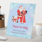 オベビーサンタ&ミセスクロース赤ちゃんシャワーおむつ 台座サイン (インサイチュ)