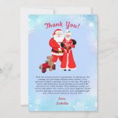 オベビーサンタ&ミセスクロース赤ちゃんシャワー サンキューカード (正面)