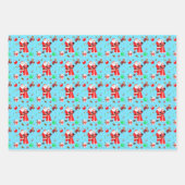 オベビーサンタ&ミセスクロース赤ちゃんシャワー ラッピングペーパーシート (正面)