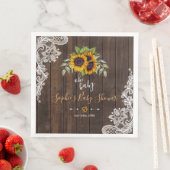 オベビーサンフラワーブーケウッドレース赤ちゃんシャワー (インサイチュ)