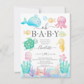 オベビーザシーベビーシャワー招待状 招待状 (正面)