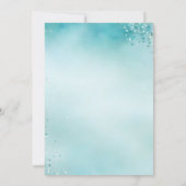 オベビーシアン水色ブルーベビーシャワー 招待状 (裏面)