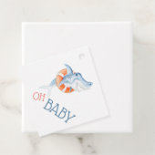 オベビーシャーク水色ベビーシャワー フェイバータグ (インサイチュ)