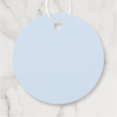 オベビーシンプルブルー&グレーボーイベビーシャワー フェイバータグ (裏面)