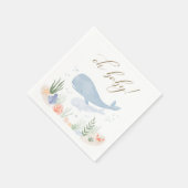 オベビーシーベビーシャワーの下 スタンダードカクテルナプキン (角)