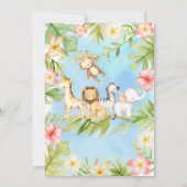 オベビージャングルベビーシャワー招待状 招待状 (裏面)