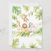 オベビージャングルベビーシャワー招待状 招待状 (裏面)