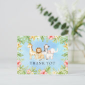 オベビージャングル赤ちゃんシャワーありがとう ポストカード (スタンド正面)